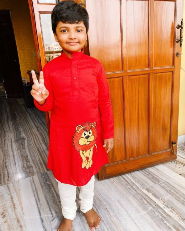 Hand Printed Baby Panjabi - Image 3