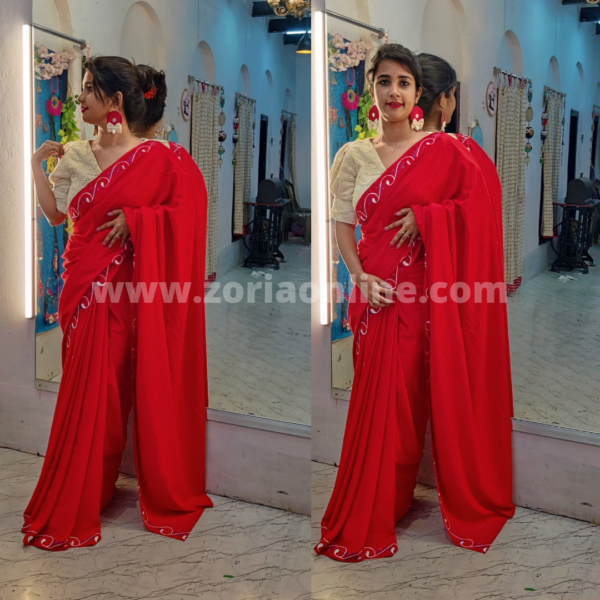 Hand Embroidery Saree - Image 2