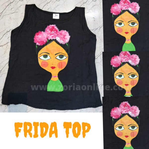 Frida Top Hand Painted