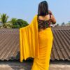 Varieties Silk Saree Yellow - Image 2