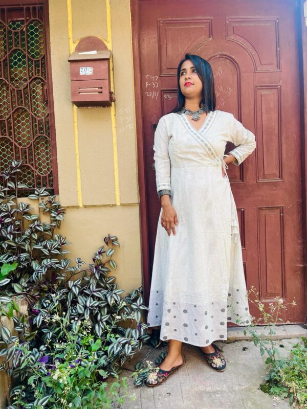 Handloom Jamdani Wrapped Style Dress