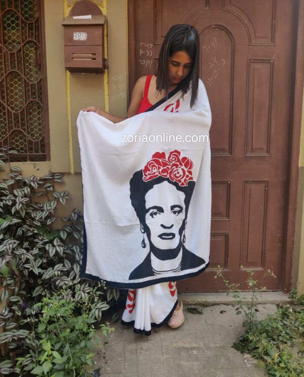 Frida Saree Hand Painted 