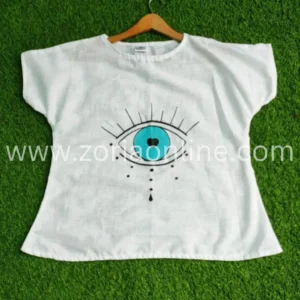 Hand Printed Top Devil Eyes