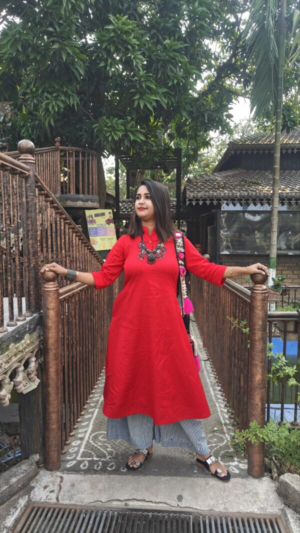 Red indigo love co ord set - Image 3