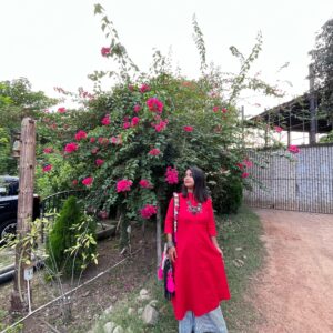 Red indigo love co ord set