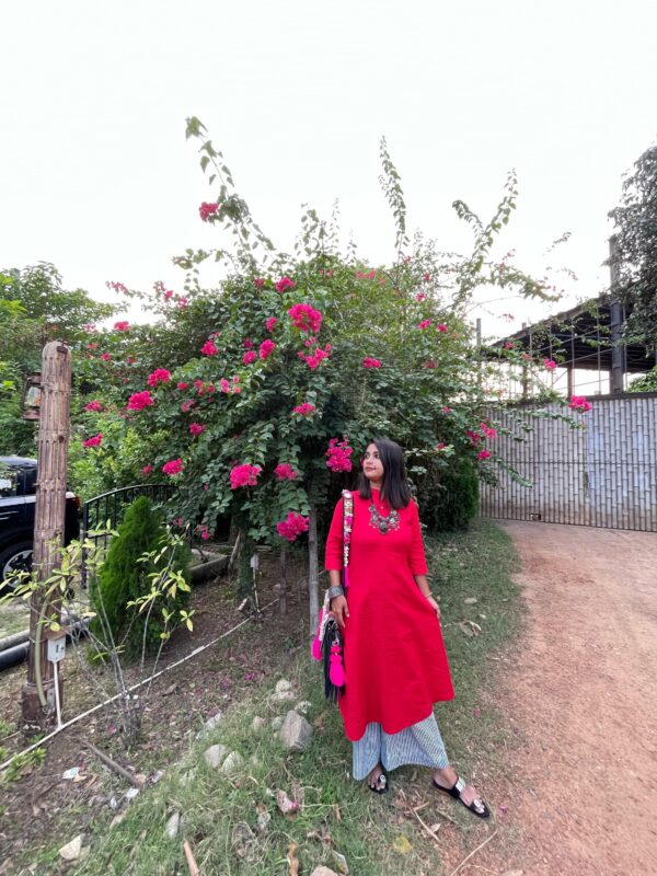 Red indigo love co ord set