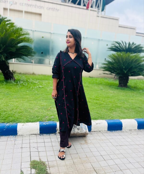 BLACK JAMDANI CO ORD SET