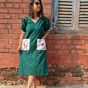 JAMDANI HAND-PAINTED TASS DRESS