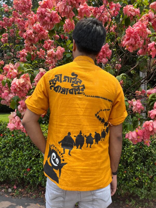 HAND-PAINTED GOOPY GYNE BAGHA BYNE KURTA