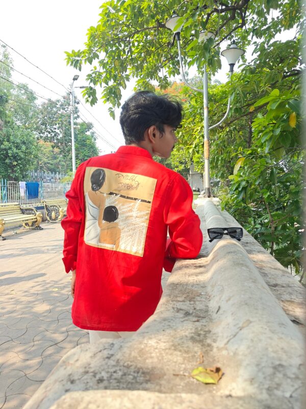 HAND-PAINTED APU DURGA PATCH KURTA - Image 3