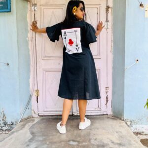 HAND PAINTED TASS DRESS BAMBOO COTTON