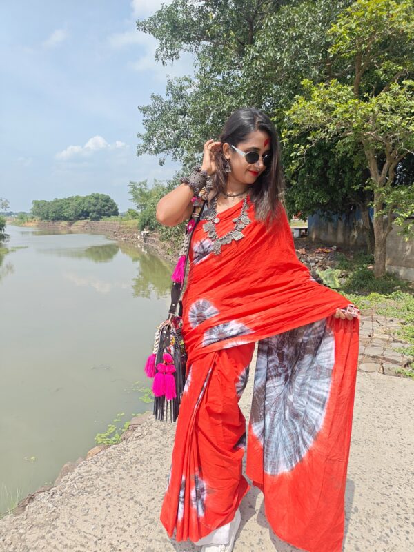 DONUTS TIE AND DYE SAREE ORGANIC COTTON