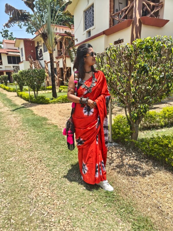 DONUTS TIE AND DYE SAREE ORGANIC COTTON - Image 3