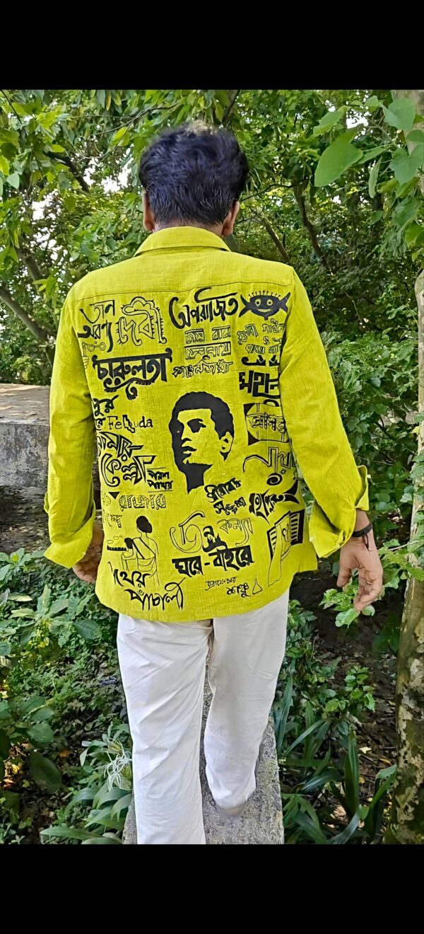 HAND-PAINTED SATYAJIT ROY SHIRT (BAMBOO COTTON)