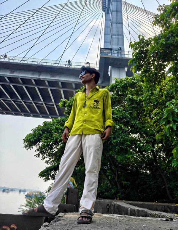 HAND-PAINTED SATYAJIT ROY SHIRT (BAMBOO COTTON) - Image 3