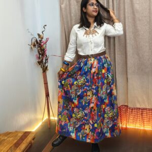 FRIDA KHALO QUARKY PRINT SKIRT