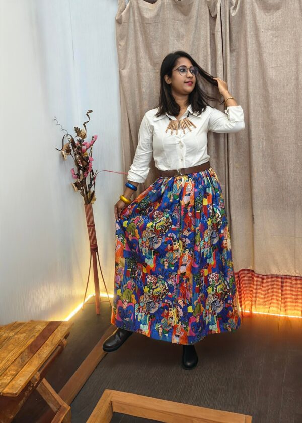 FRIDA KHALO QUARKY PRINT SKIRT