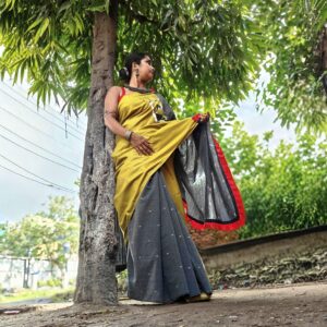HAND-PAINTED HARIN (DEER) SAREE