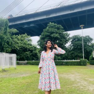 FLORAL WAVE DRESS
