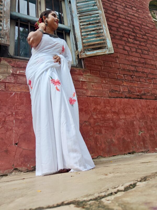 HAND-EMBRODAY JHUMKO JOBA SAREE