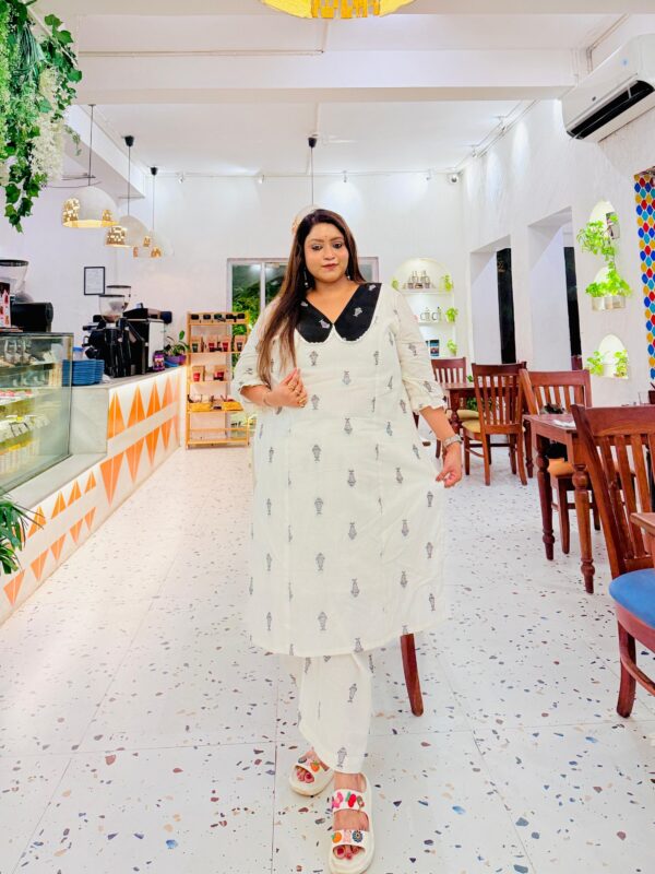 JAMDANI FISH CO ORD SET FOR PLUS SIZE - Image 2