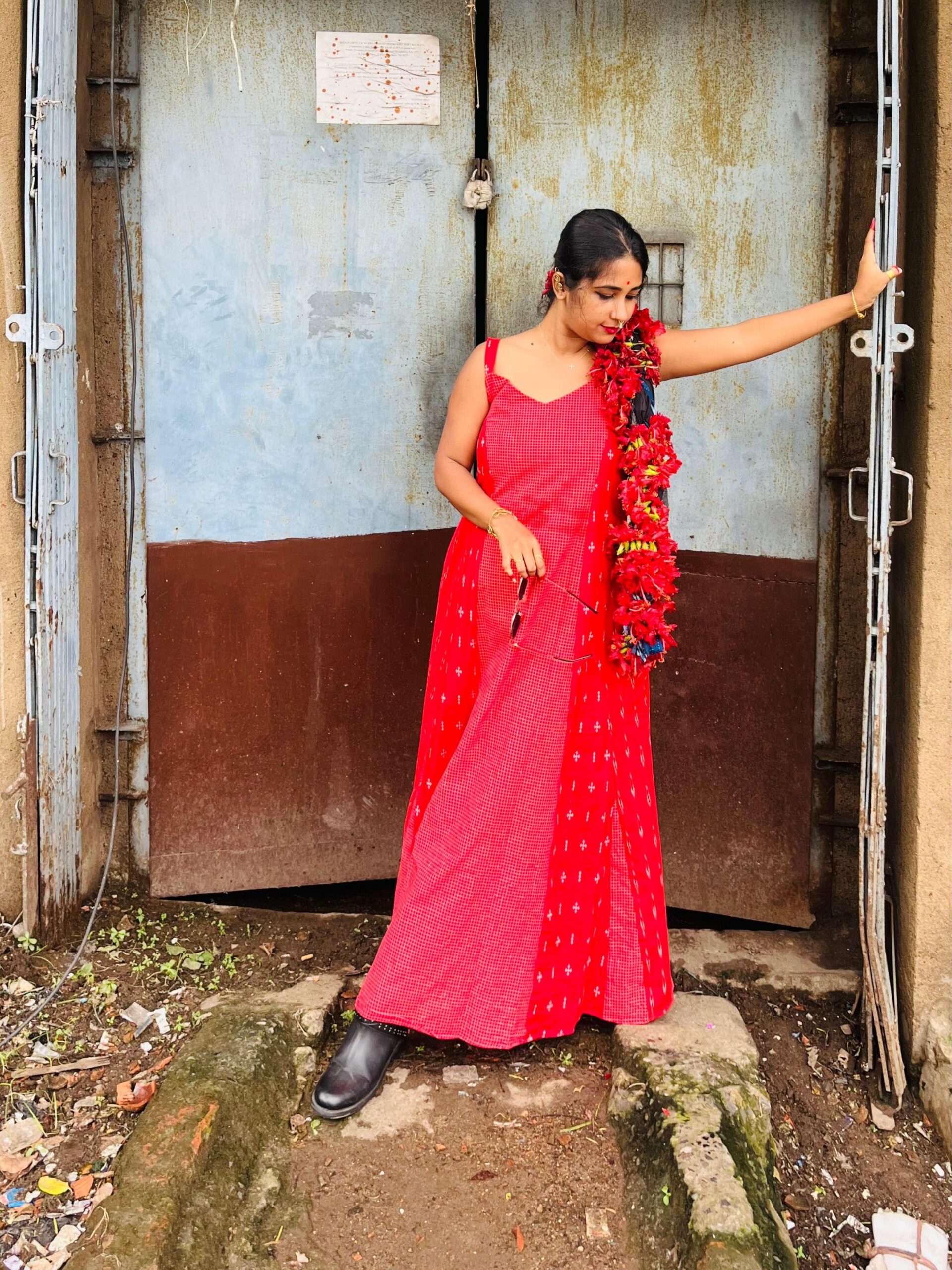 IKKAT AND JAMDANI KOLI DRESS - Image 4