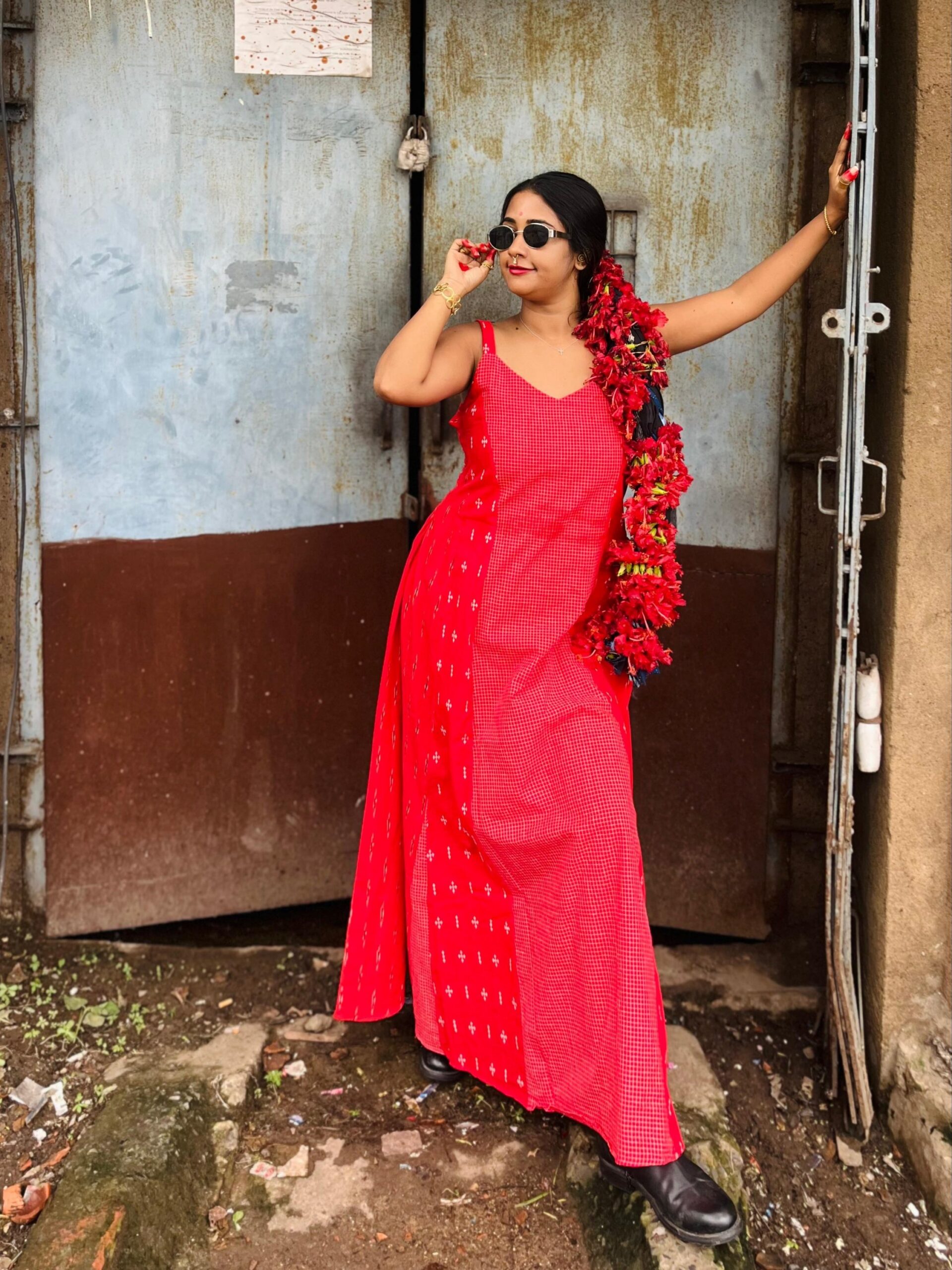 IKKAT AND JAMDANI KOLI DRESS - Image 2