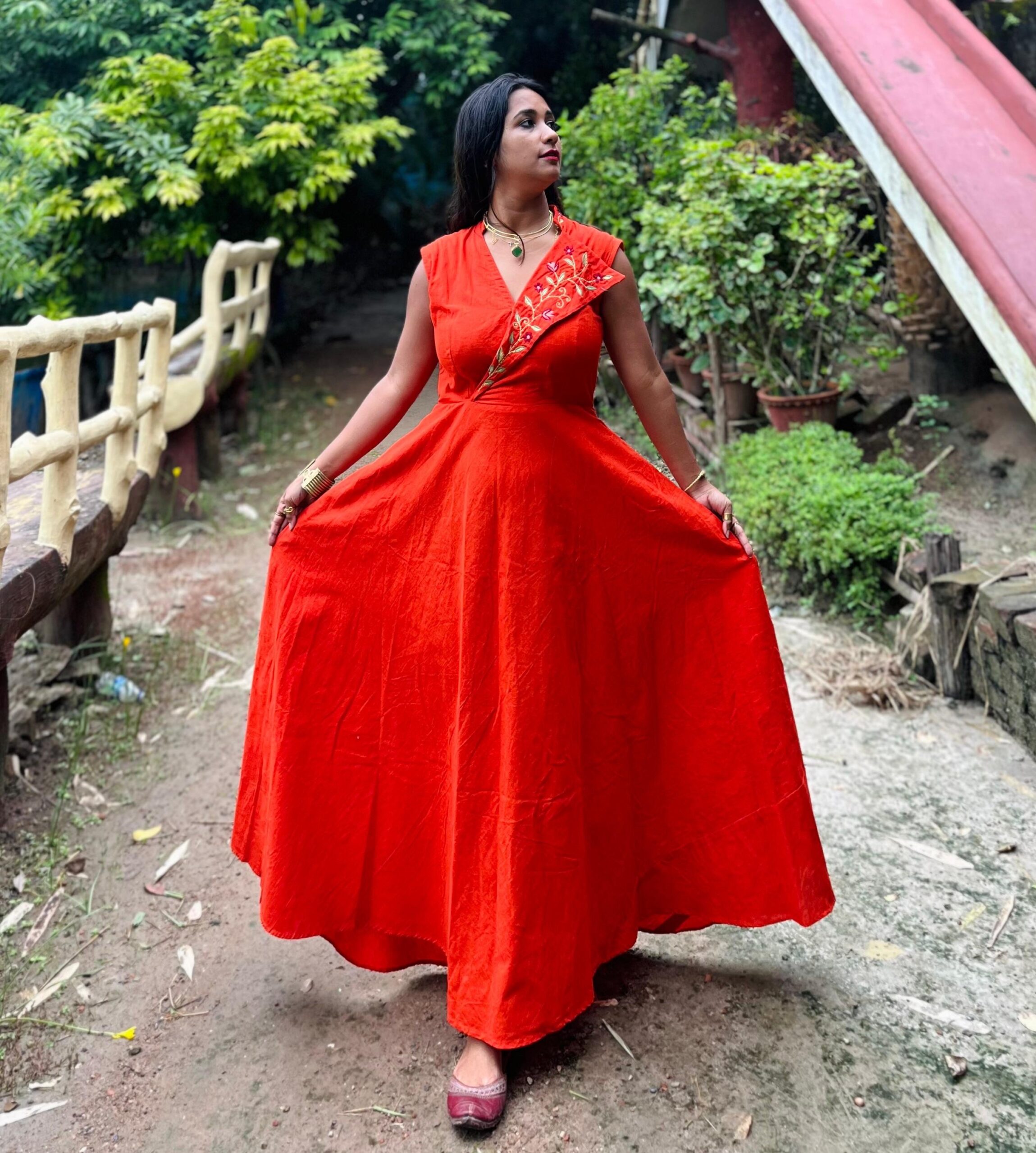 EMBROIDERY BAMBOO COTTON DRESS - Image 2