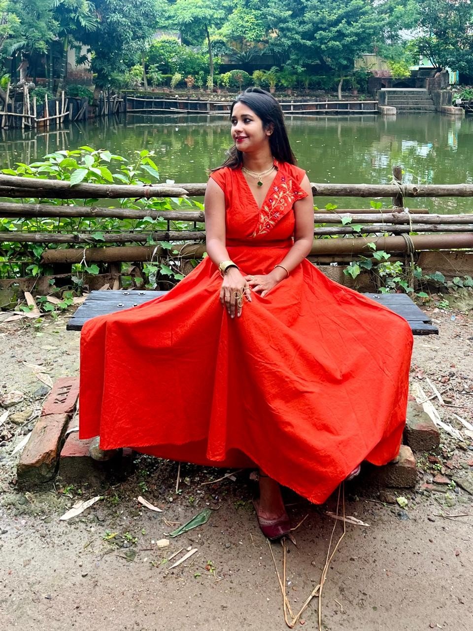 EMBROIDERY BAMBOO COTTON DRESS