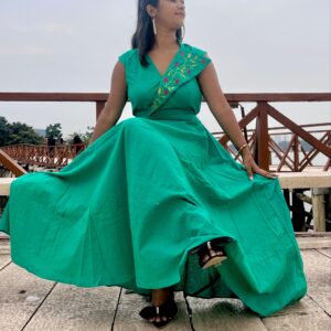 EMBROIDERY BAMBOO COTTON DRESS