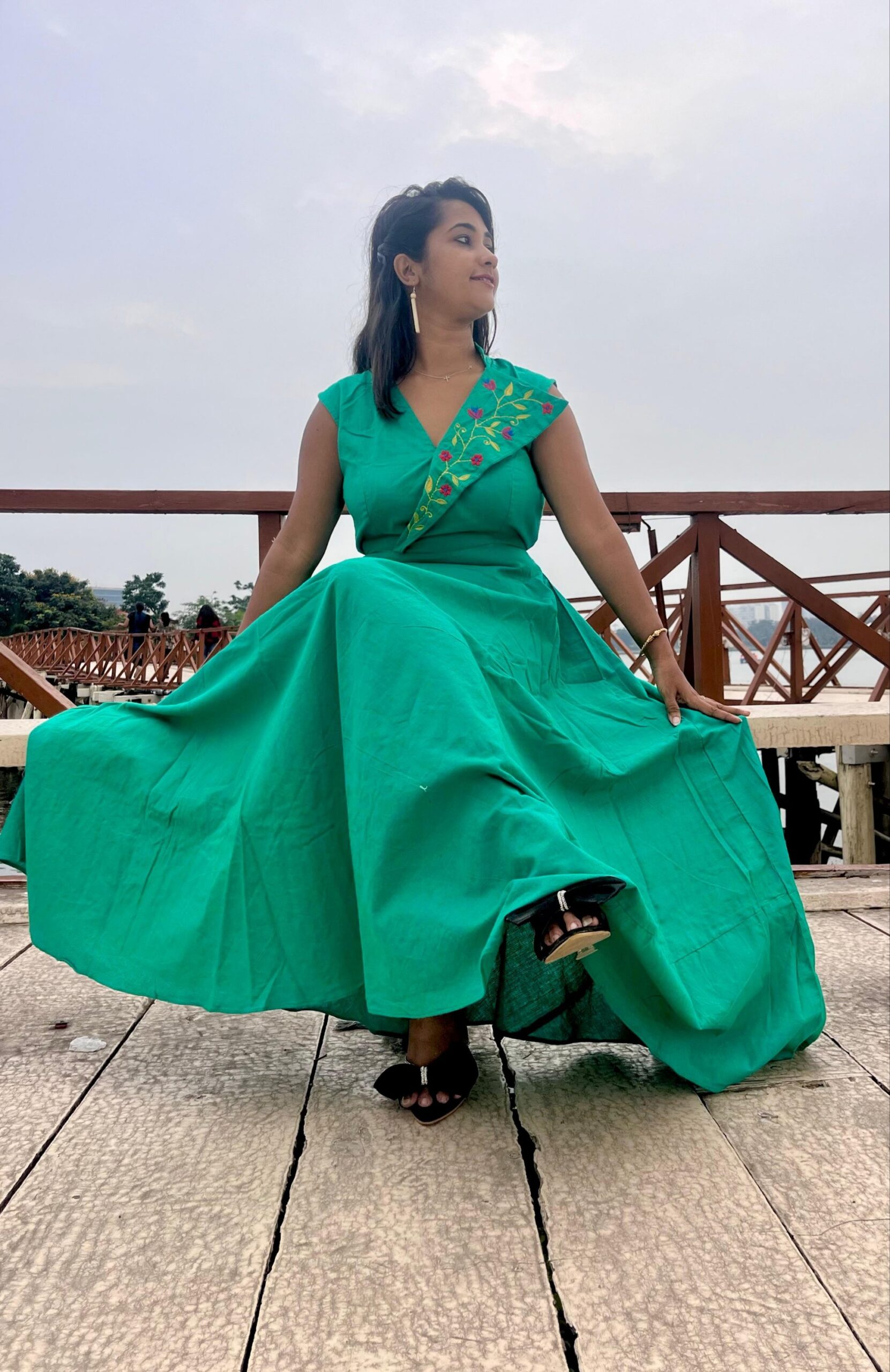 EMBROIDERY BAMBOO COTTON DRESS