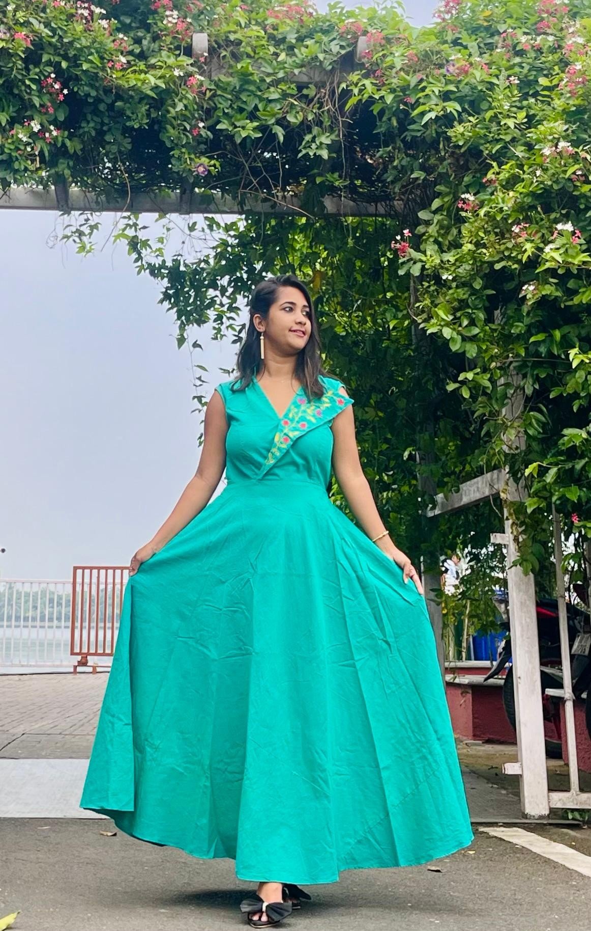 EMBROIDERY BAMBOO COTTON DRESS - Image 3