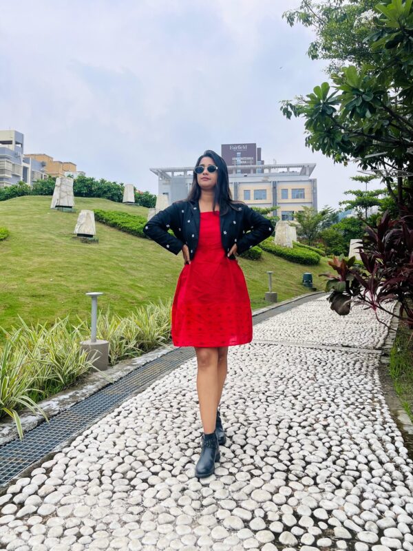 JAMDANI DRESS WITH EMBROIDERY JACKET - Image 6