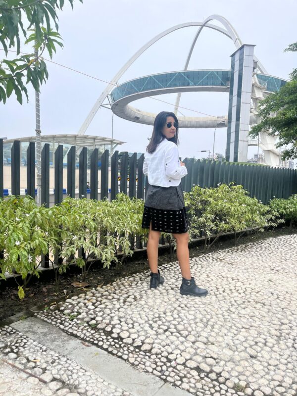 JAMDANI DRESS WITH EMBROIDERY JACKET - Image 2
