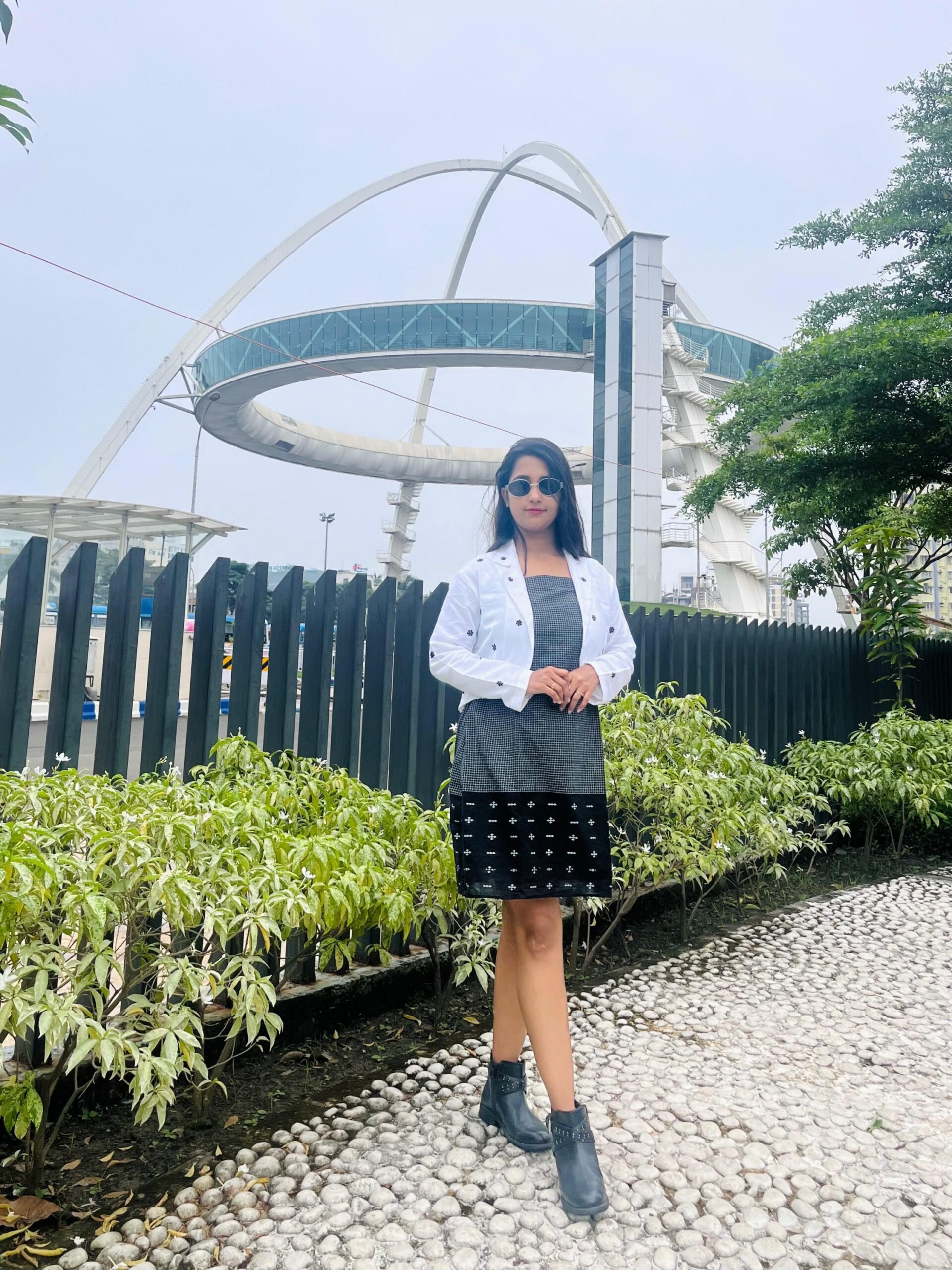 JAMDANI DRESS WITH EMBROIDERY JACKET