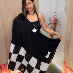 HAND-PAINTED CHESS SAREE